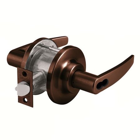 DORMA Grade 2 Cylindrical Lock, 80-Storeroom, LG-Lever, Oil Rubbed Dark Bronze, 2-3/4 Inch Backset, SFIC CL780-J-LGE-613